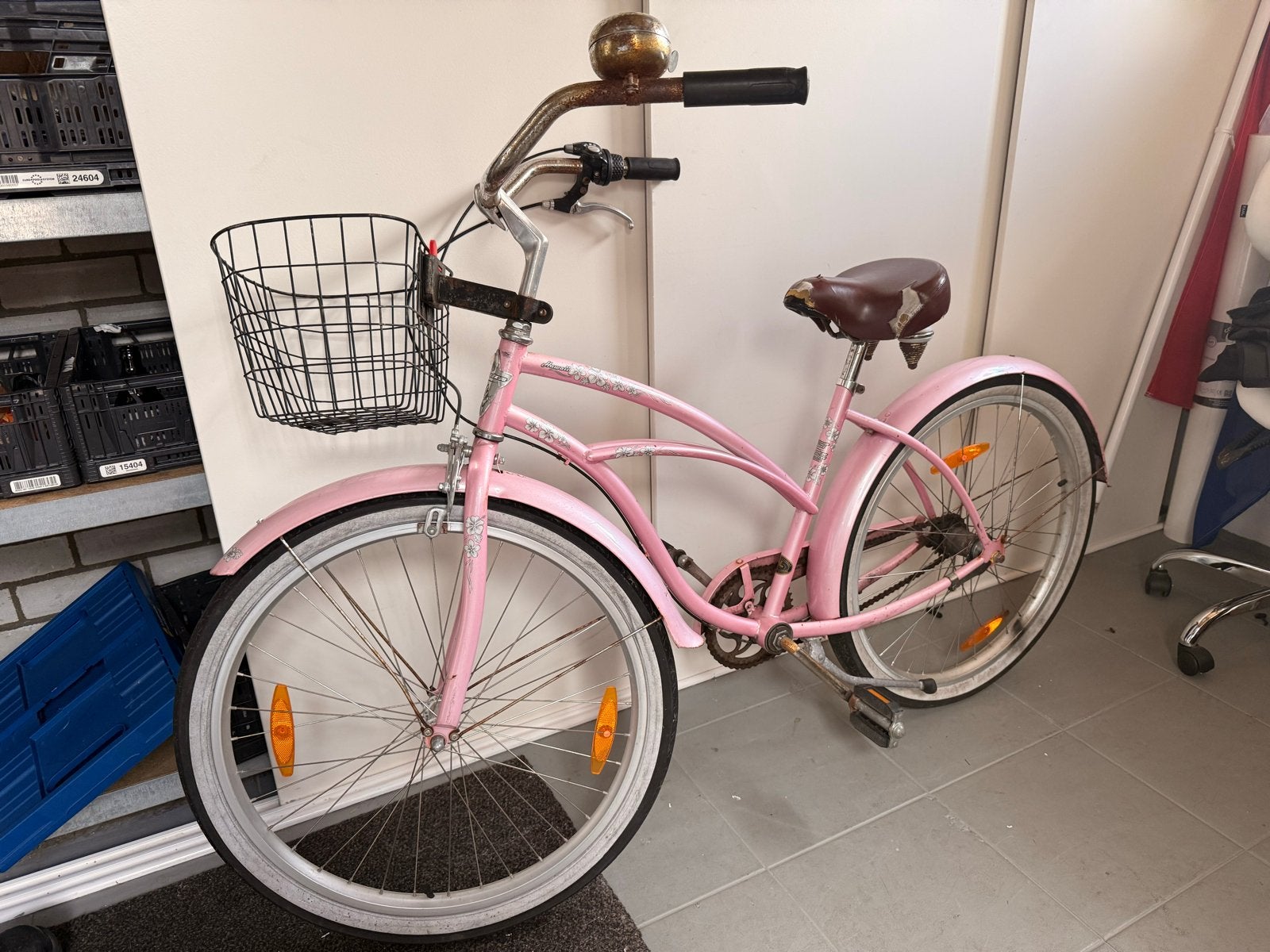 Roze Electra meiden fiets - Opknapper, Ophalen, Gebruikt, Velgrem, Overige merken