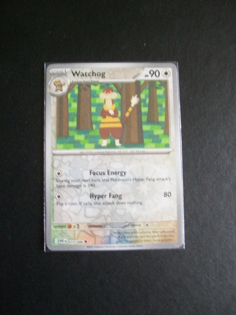 1483: Nieuwe Pokemonkaart holofoil WATCHOG HP 90 (073/086), Verzenden, Nieuw, Losse kaart, Foil