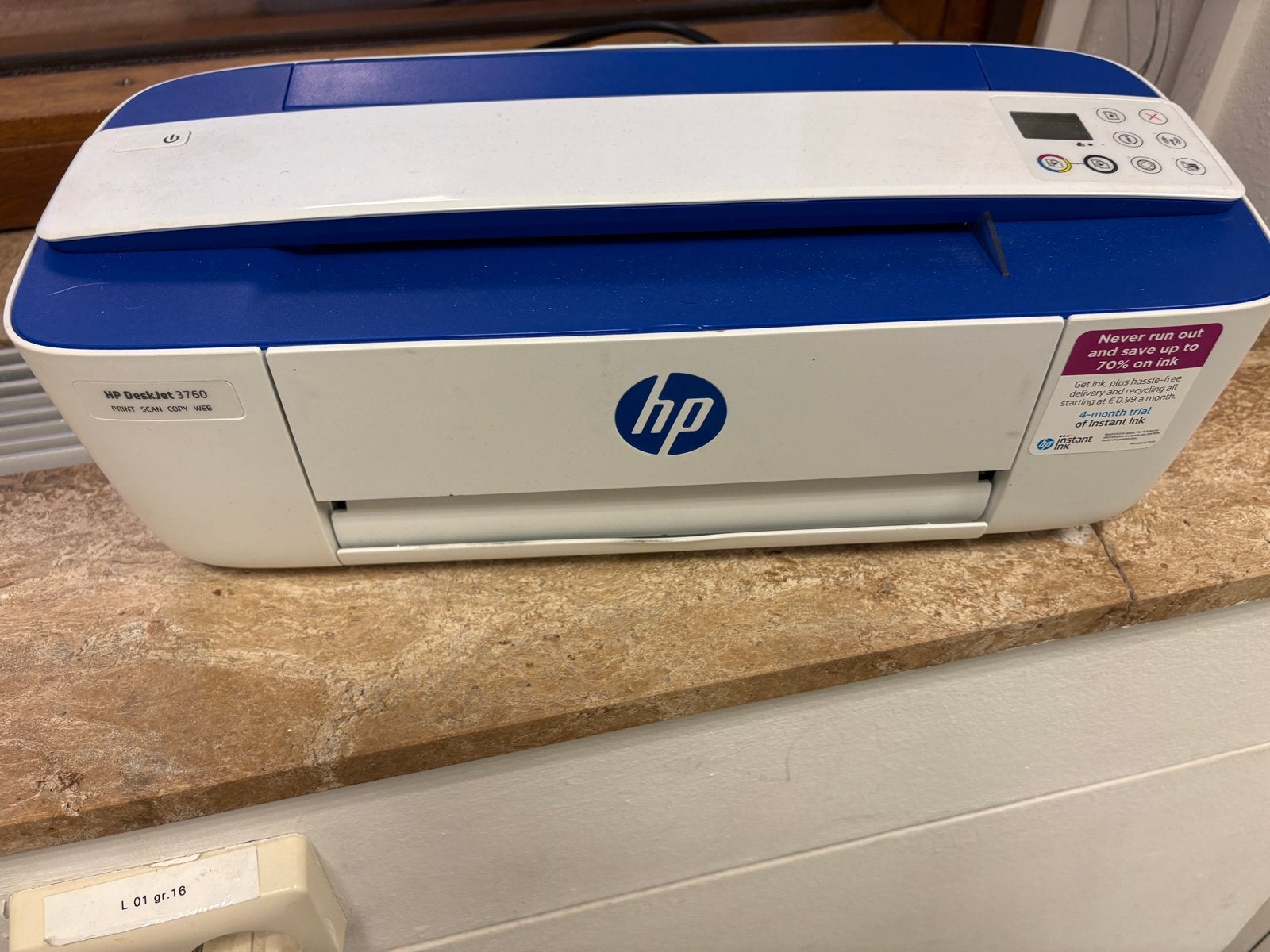 HP Deskjet 3760 All-in-One Printer - Zo goed als nieuw, Inkjetprinter, All-in-one, Kleur printen, Ophalen of Verzenden
