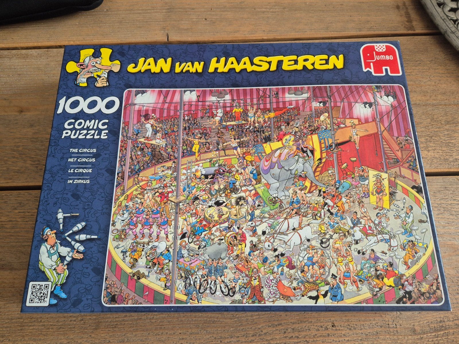 Jan van Haasteren puzzel 'Het circus' 1000 stukjes, Ophalen, 500 t/m 1500 stukjes, Zo goed als nieuw, Legpuzzel