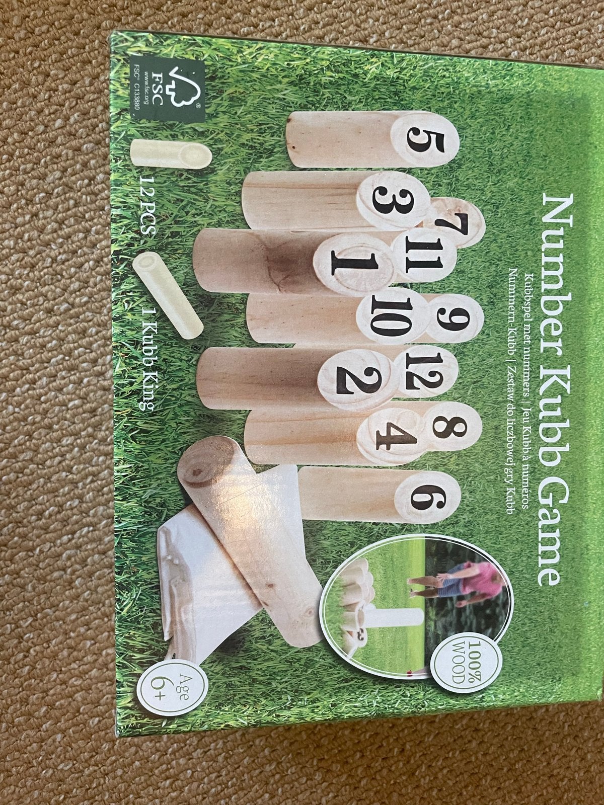Number Kubb Game - Scandinavisch kegelspel, Een of twee spelers, Ophalen of Verzenden, Nieuw