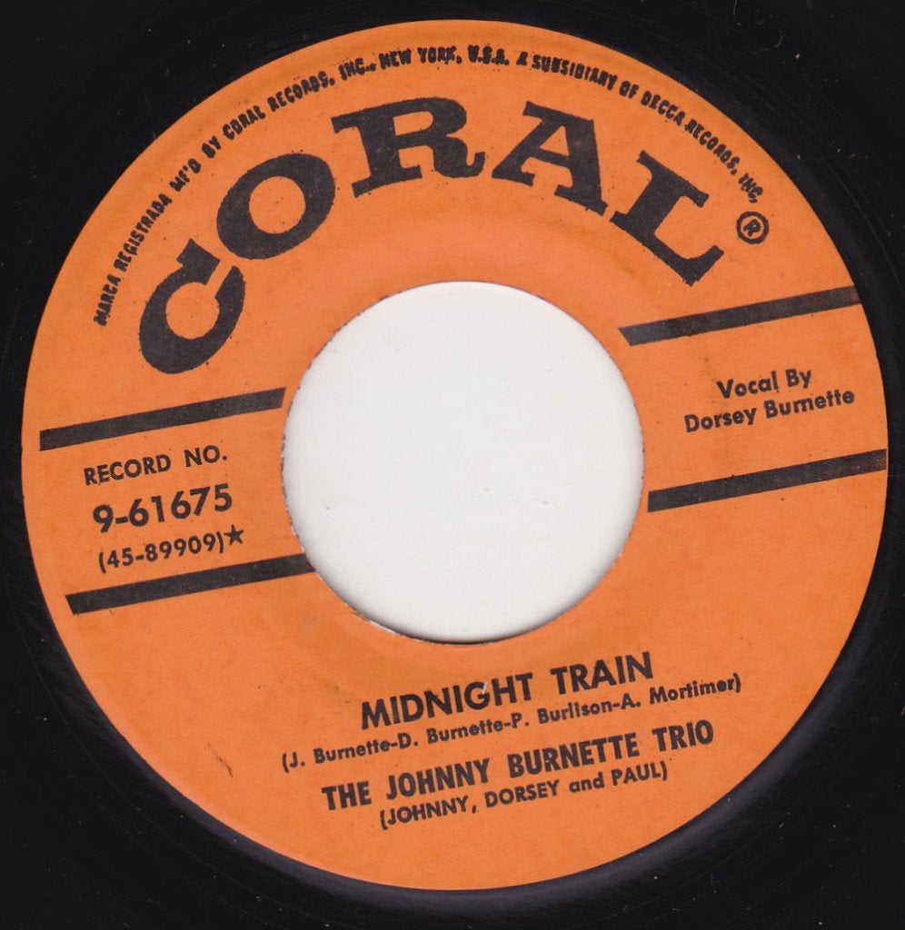 Johnny Burnette - Midnight Train 7"45, Cd's en Dvd's, Vinyl Singles, Ophalen of Verzenden, Nieuw in verpakking, 7 inch, Pop