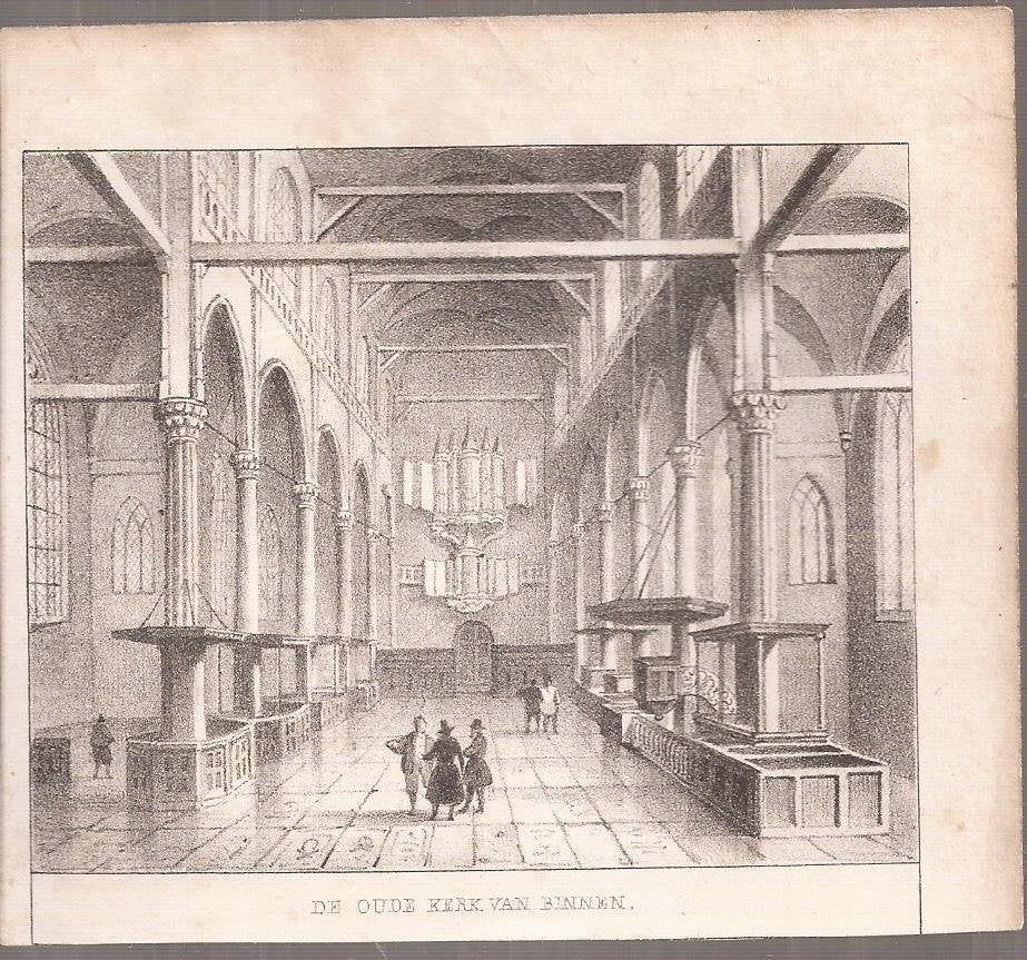 Amsterdam. De Oude Kerk van binnen. 1844