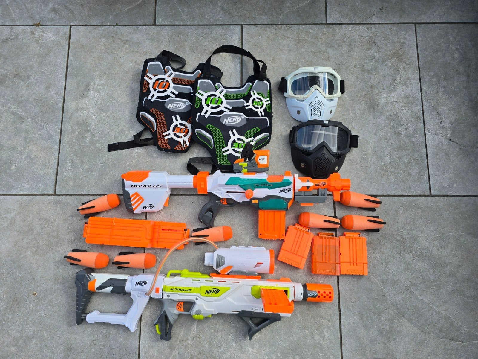 2x Nerf gun pistol  Modulus Battlescout + Tri strike, Ophalen of Verzenden, Nieuw