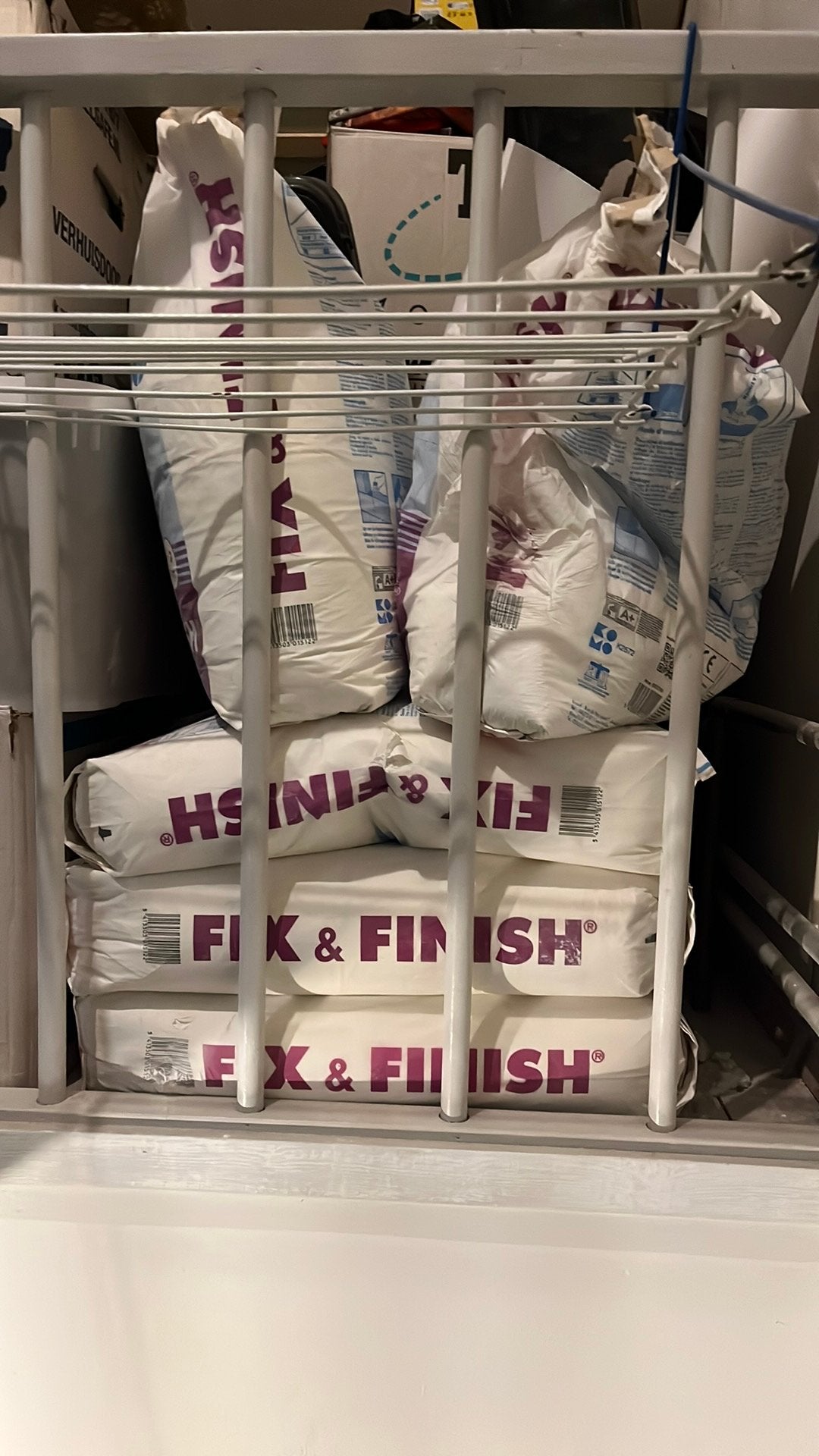 4 zakken Knauff fix en finish te koop 25 kg, Ophalen, Nieuw