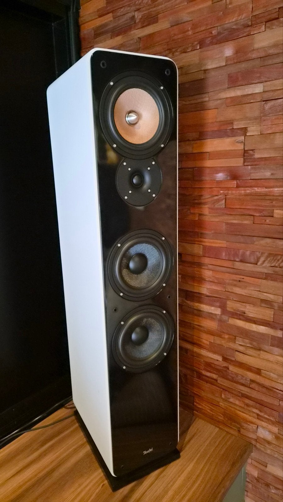 2x Teufel UL 40 MK2 Vloerstaande Luidspreker - Wit, Ophalen of Verzenden, Zo goed als nieuw, Overige merken