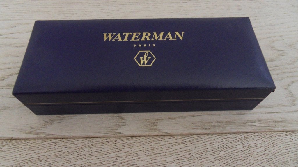 Waterman vulpen mat zwart F in doos, Verzamelen, Gebruikt, Ophalen of Verzenden, Met doosje, Vulpen