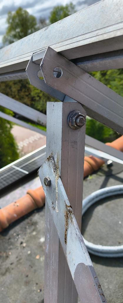 Dakmontage (rek) zonnepanelen of zonnecollectoren staand, Ophalen, Gebruikt, Compleet systeem