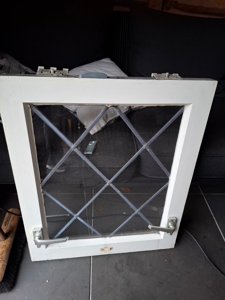 glas in lood raam, Doe-het-zelf en Verbouw, Kozijnen en Schuifpuien, Ophalen of Verzenden, Hout, Raamkozijn, Minder dan 75 cm