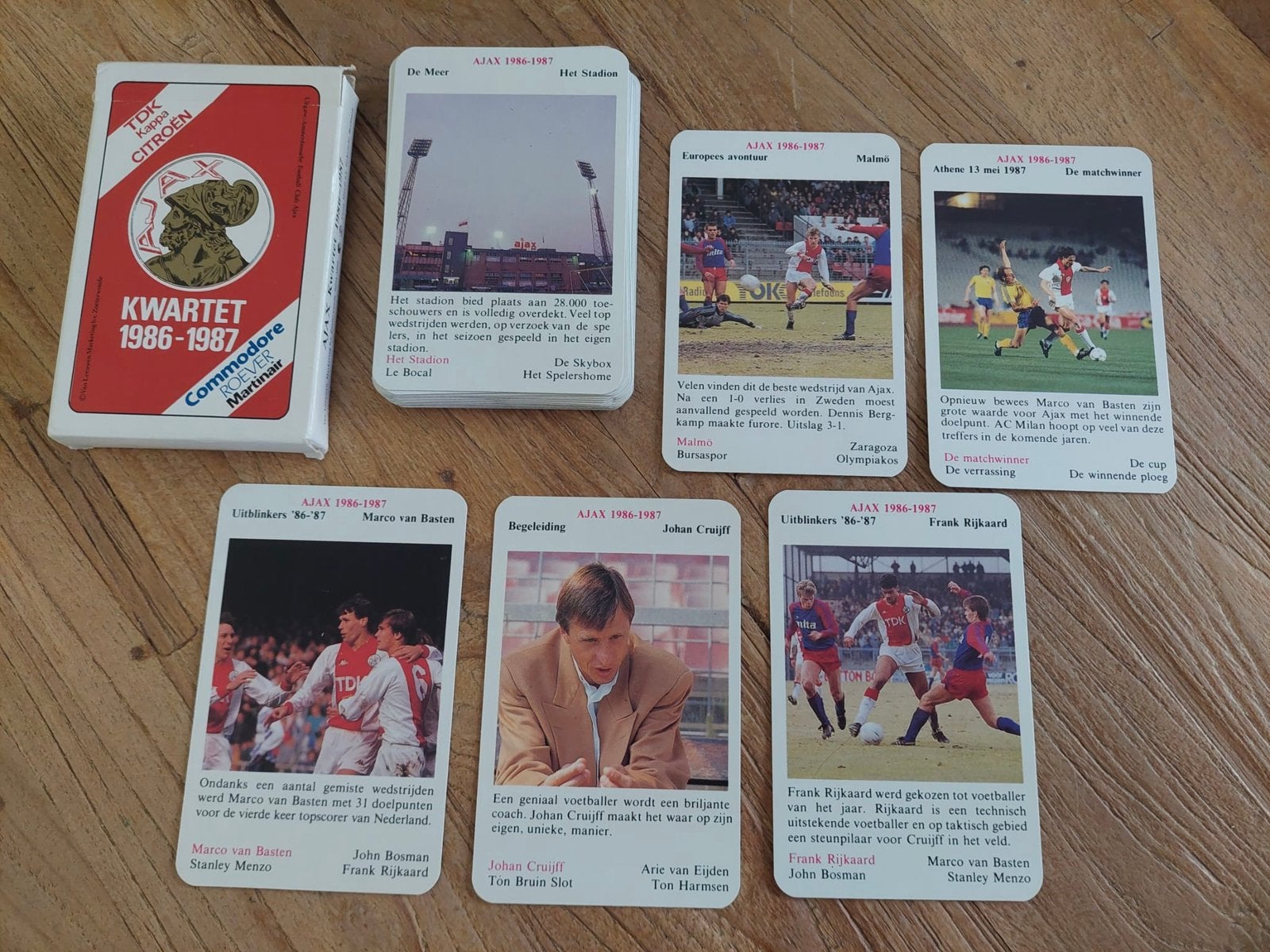 Compleet 1986 Ajax Sportkwartet- Cruijff - Basten - Bergkamp, Verzamelen, Sportartikelen en Voetbal, Ophalen of Verzenden, Zo goed als nieuw