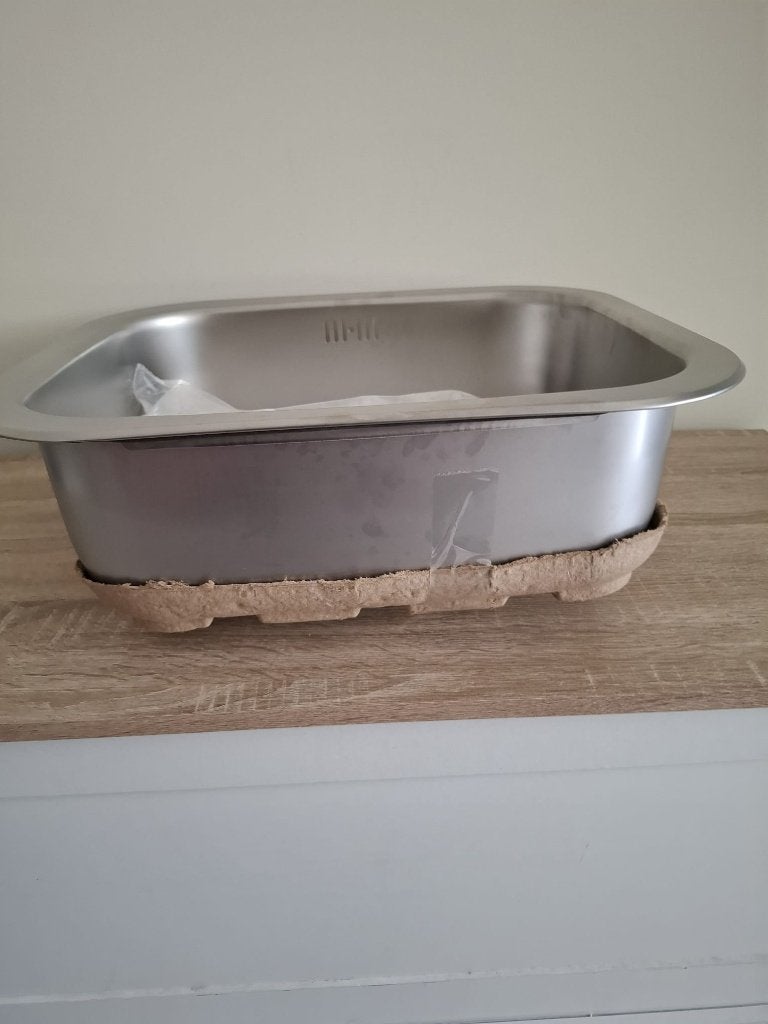 Nieuwe RVS  wasbak, Ophalen, Nieuw, 50 tot 100 cm, Minder dan 100 cm