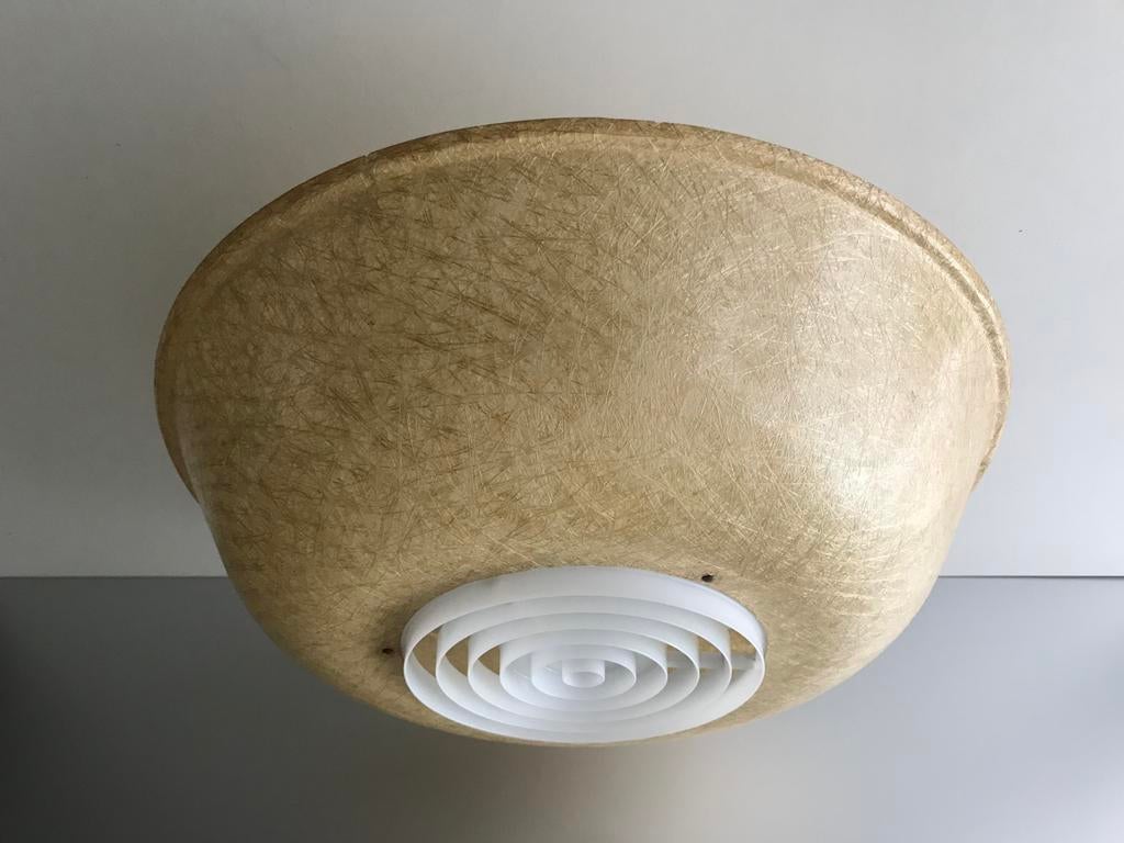 Philips fiberglass ceiling lamp 50s silence of the lamps, Ophalen of Verzenden, Gebruikt, Kunststof, Mid century modern vintage design