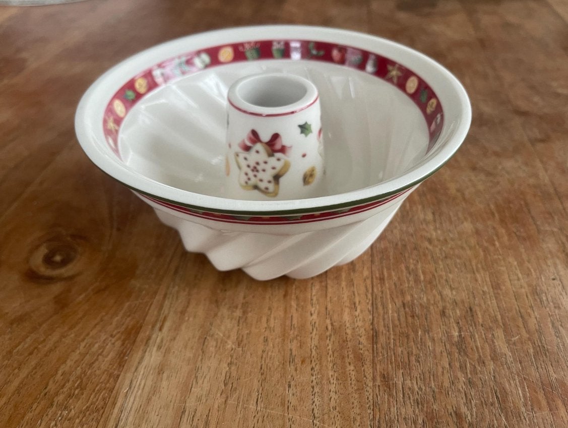 Villeroy & boch kerst pudding/taart vorm 15/16cm, Ophalen of Verzenden