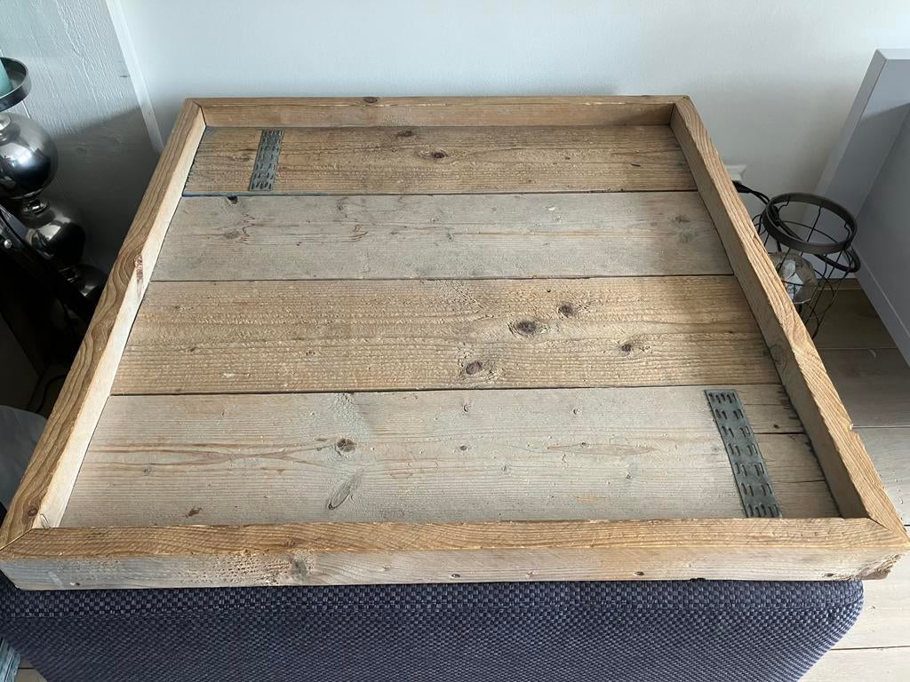 Steigerhout dienblad ca 90x90 nieuw!, Ophalen of Verzenden, Nieuw, Vierkant, Hout