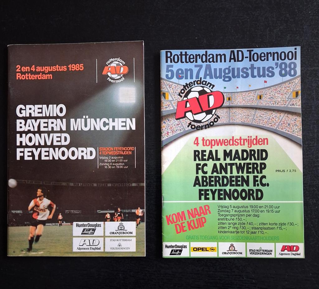 Programma Feyenoord AD toernooi 1985 en 1988., Ophalen of Verzenden, Zo goed als nieuw
