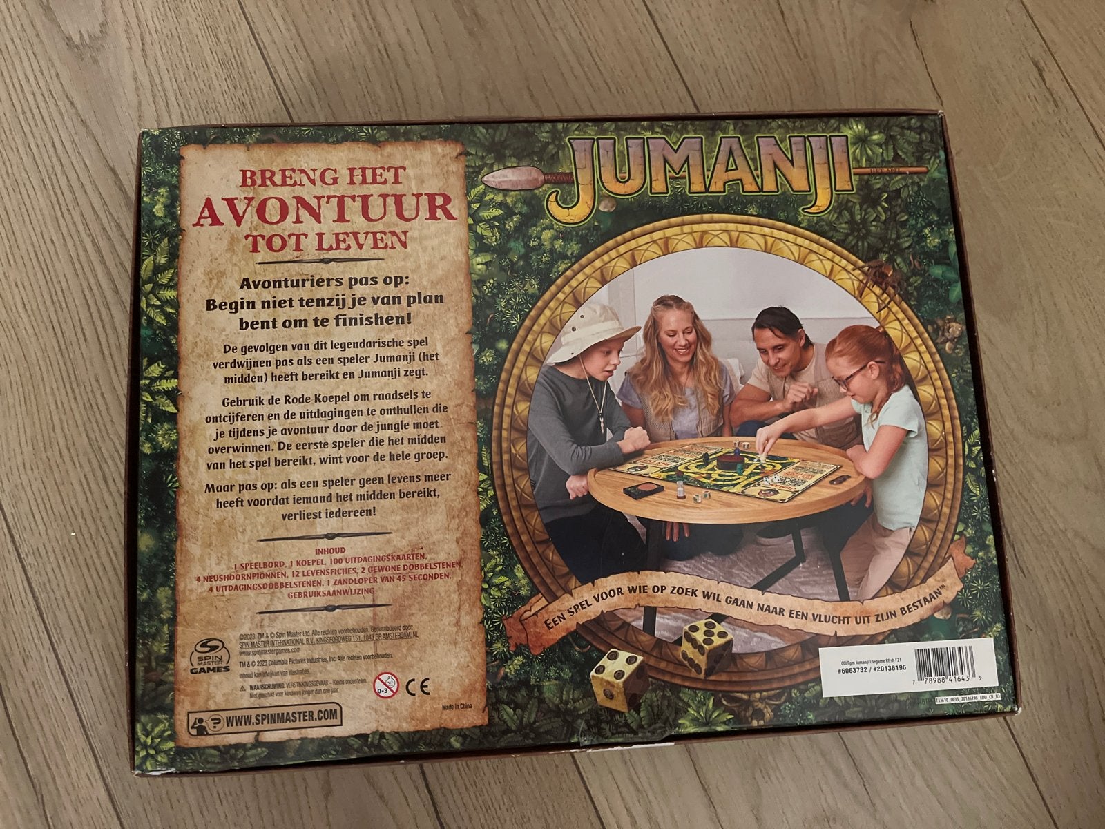 Jumanji Bordspel - Avontuurlijk Gezinsspel, Drie of vier spelers, Ophalen of Verzenden, Zo goed als nieuw