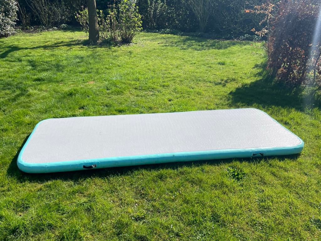Airtrack  3,0x1,0x0,1m, Ophalen, Kindermaat 122 t/m 140, Zo goed als nieuw, Blauw