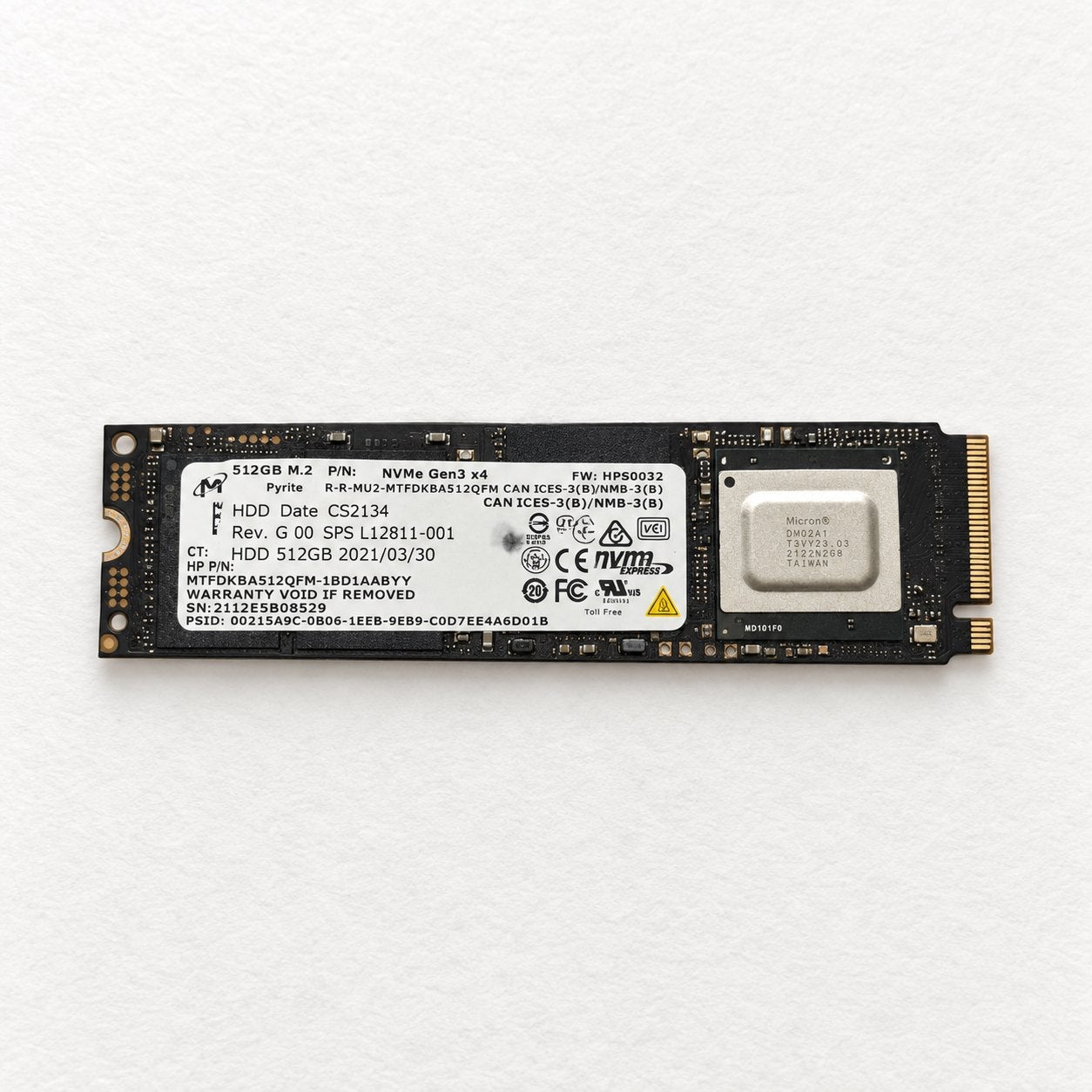 HP 512GB M.2 NVMe SSD, Intern, Verzenden, 512GB, SSD