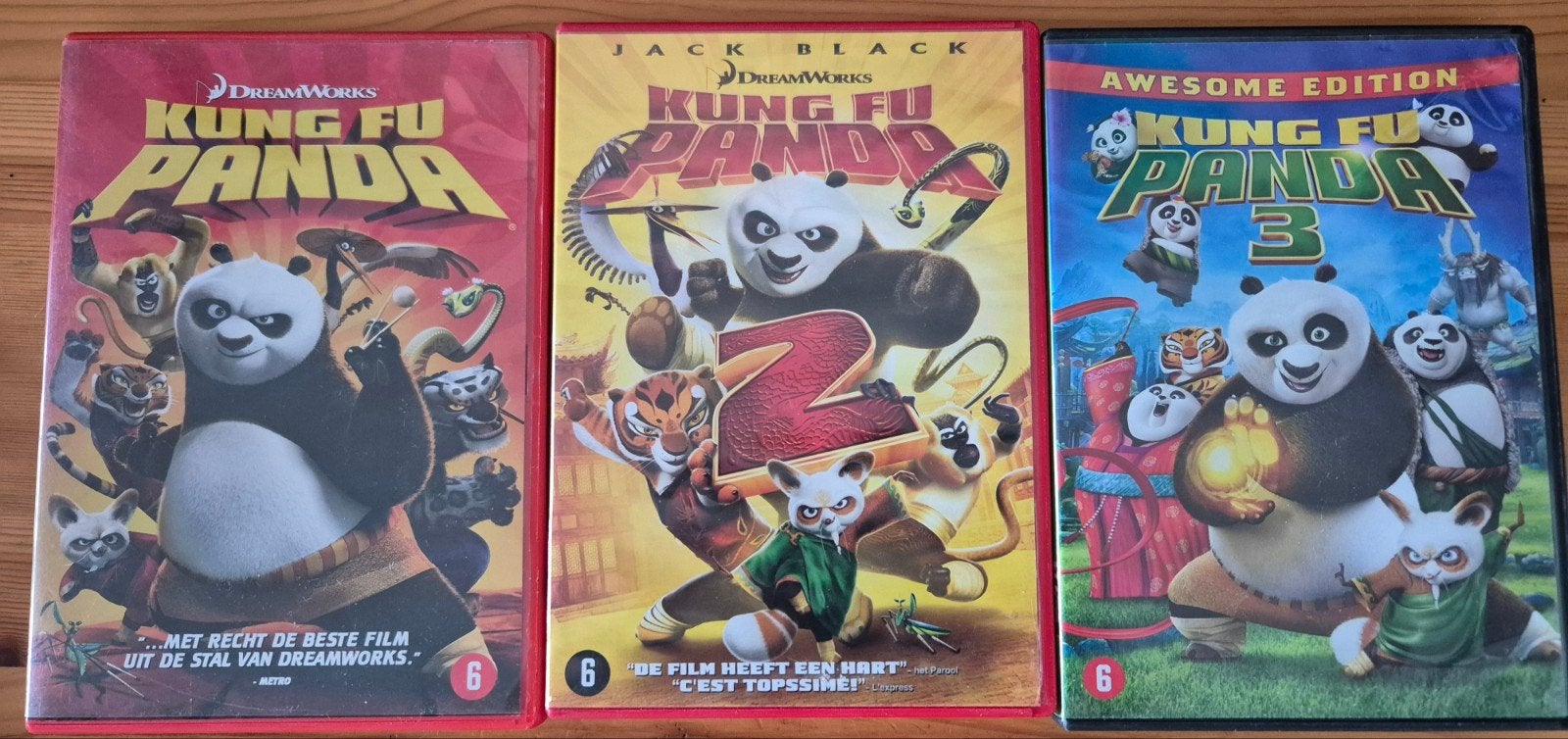 Kung Fu Panda 1, 2 & 3 DVD Boxset - DreamWorks Animatie, Animatie, Verzamelbox, Nederlands, Ophalen of Verzenden