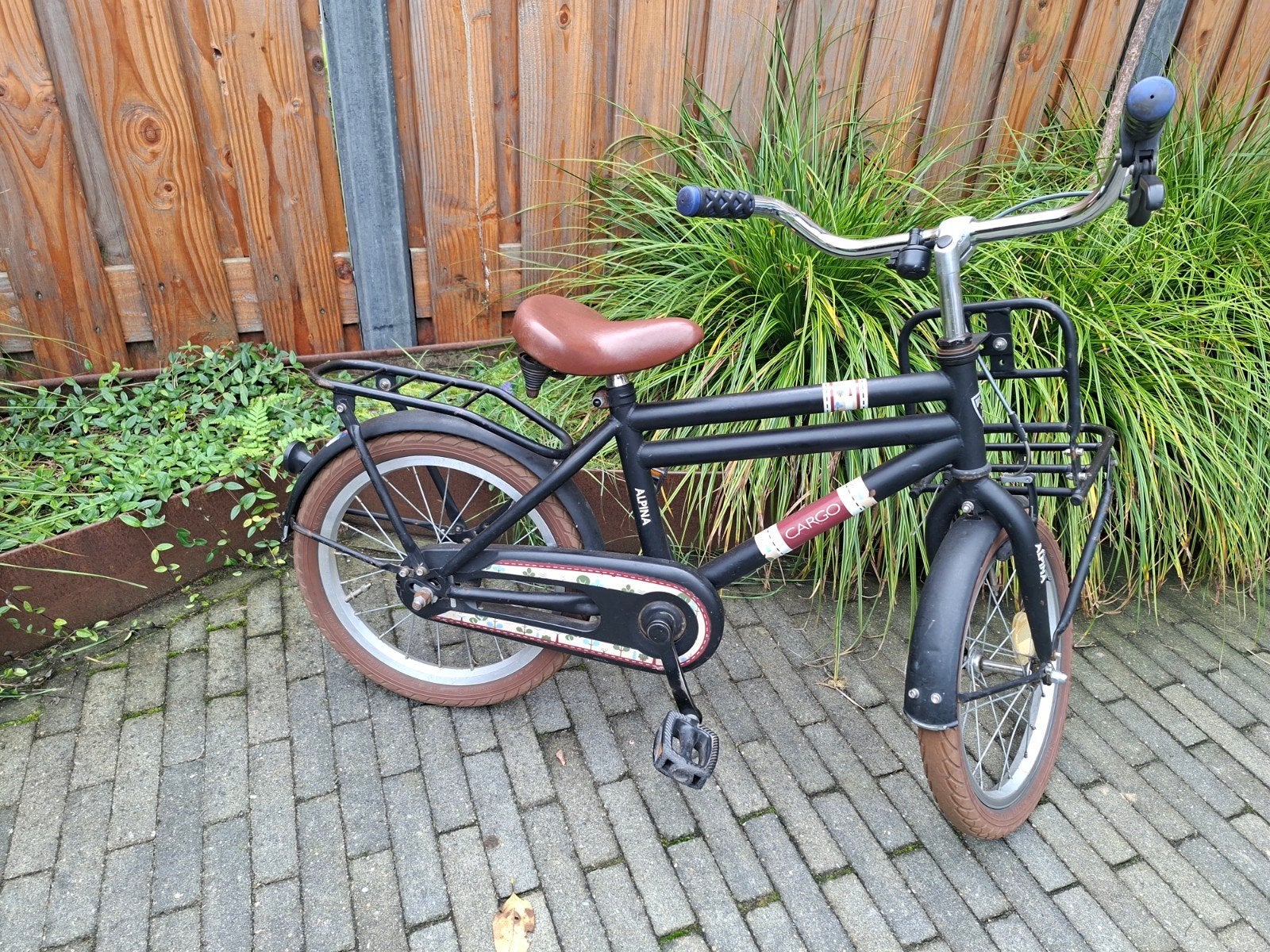 Alpina Cargo kinderfiets 16 inch - Zwart, Ophalen, Terugtraprem, Gebruikt, Alpina