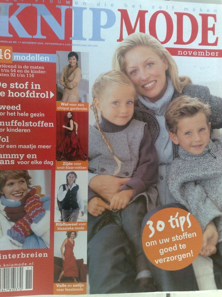 Knipmode november nr. 11 / 2002, Verzenden, Vrouw, Knipmode