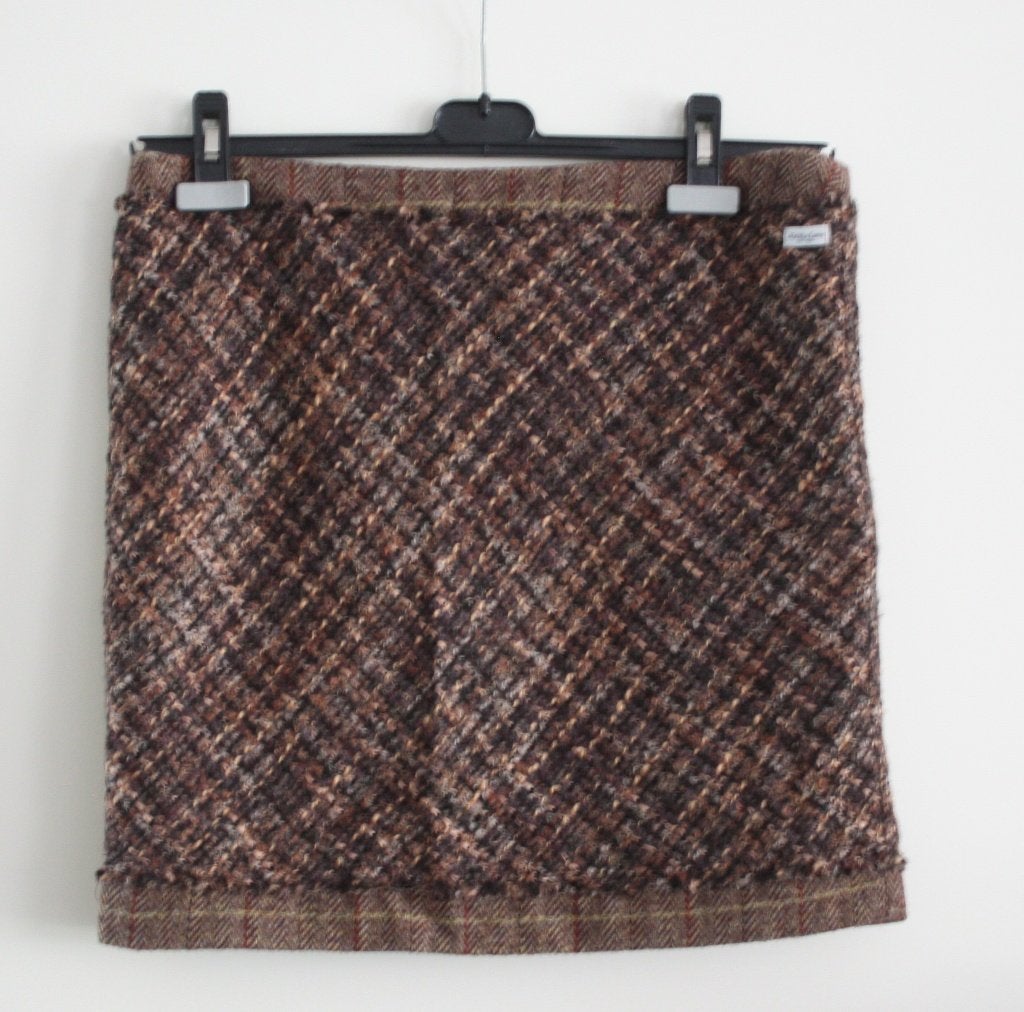 bruine wollen rok  maat 36, Kleding | Dames, Rokken, Gedragen, Maat 36 (S), Bruin, Onder de knie, Ophalen of Verzenden