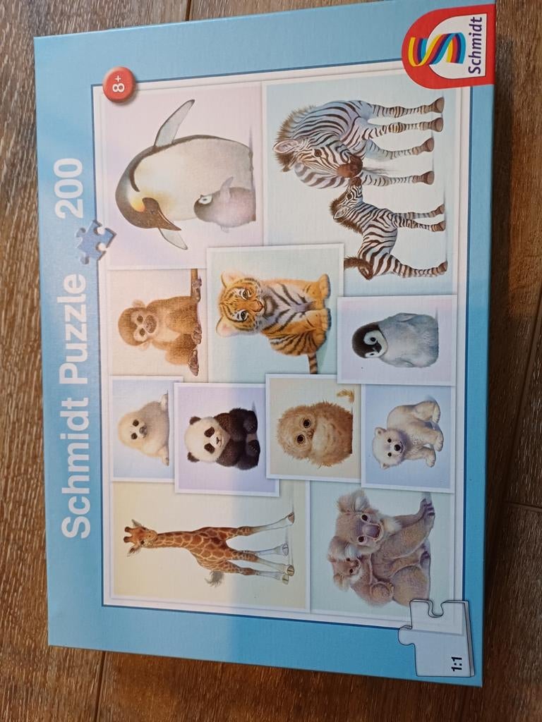 Schmidt Puzzle 200 stukjes - Dieren, Ophalen of Verzenden, Meer dan 50 stukjes, Zo goed als nieuw, 6 jaar of ouder