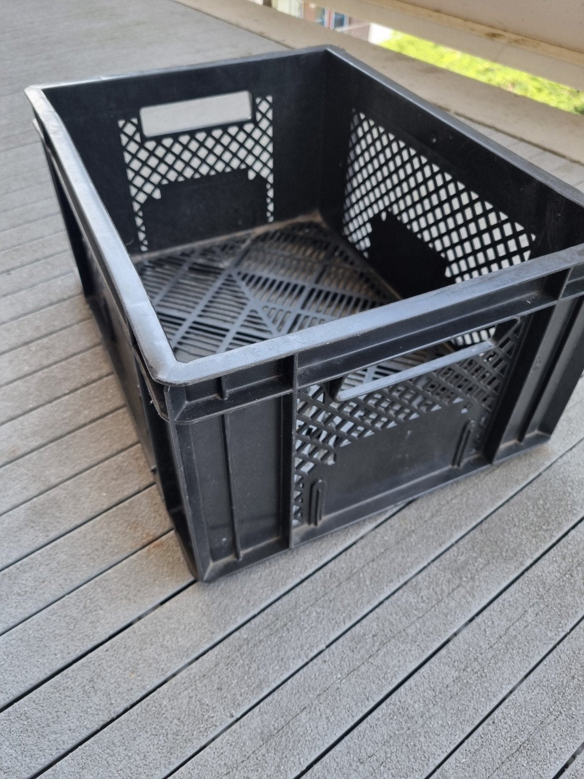 Zwarte kunststof krat fiets 40x30x19 cm, Doe-het-zelf en Verbouw, Kratten en Dozen, Gebruikt, Minder dan 35 cm, Minder dan 50 cm