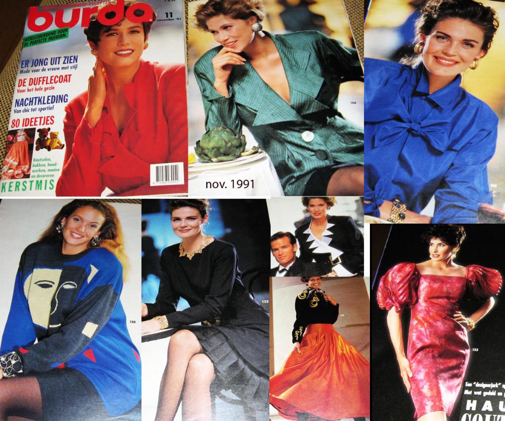 2 x Burda nr. 11 En 12 van 1991 - mooie jaren 90 mode, Hobby en Vrije tijd, Kledingpatronen, Overige typen, Verzenden, Vrouw, Burda