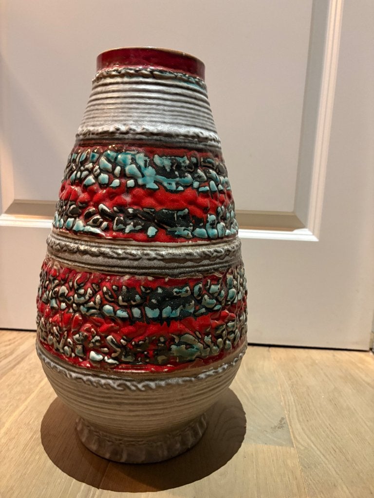 Vintage vaas, Ophalen, Zo goed als nieuw, Steen/keramiek, 40 cm