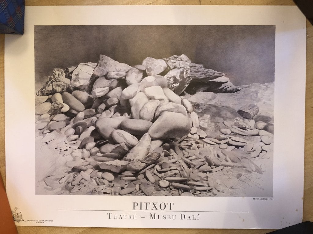 Poster van expositie Antoni Pitxot in Salvador Dali museum, Gebruikt, Rechthoekig Liggend, Ophalen of Verzenden, A1 t/m A3