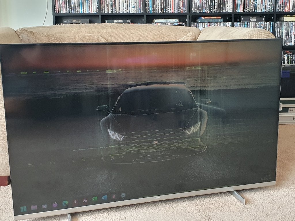 Philips tv 50inch - defect voor onderdelen, Ophalen, Philips, 50 Hz, 100 cm of meer