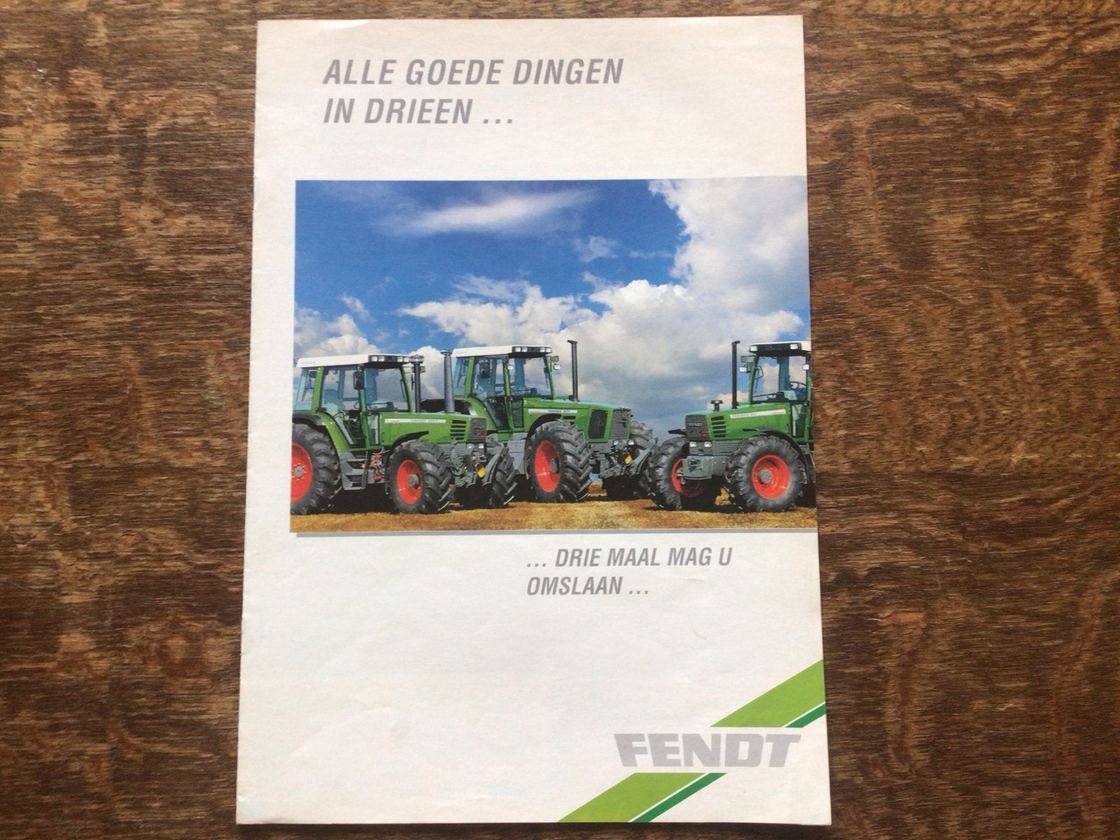 Brochure Fendt Tractoren Alle Goede Dingen in Drieën, Ophalen of Verzenden, Zo goed als nieuw