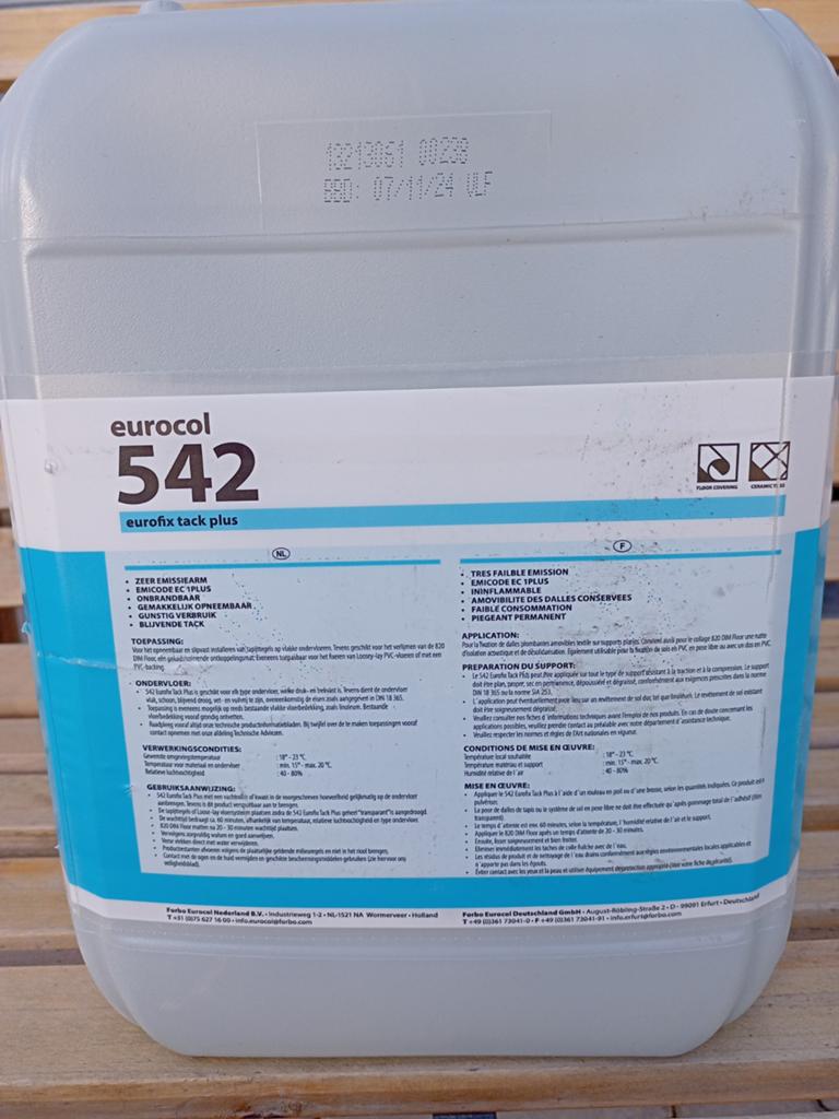 Eurocol 542 voor installatie van pvc vloeren, Overige materialen, Minder dan 50 cm, Vloerdelen of -planken, 10 m² of meer