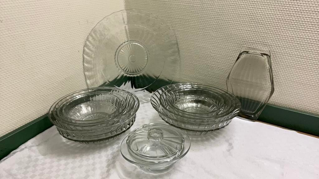 Copier hollandia, schalen, art deco, leerdam glas, Antiek en Kunst, Ophalen of Verzenden