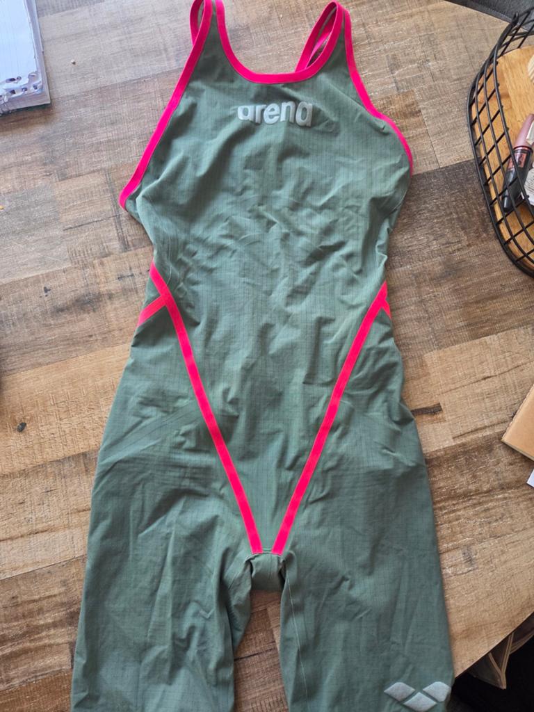 Arena Powerskin Carbon Air 2 wedstrijdzwempak, Kleding | Dames, Badmode en Zwemkleding, Gedragen, Badpak, Groen, Ophalen of Verzenden