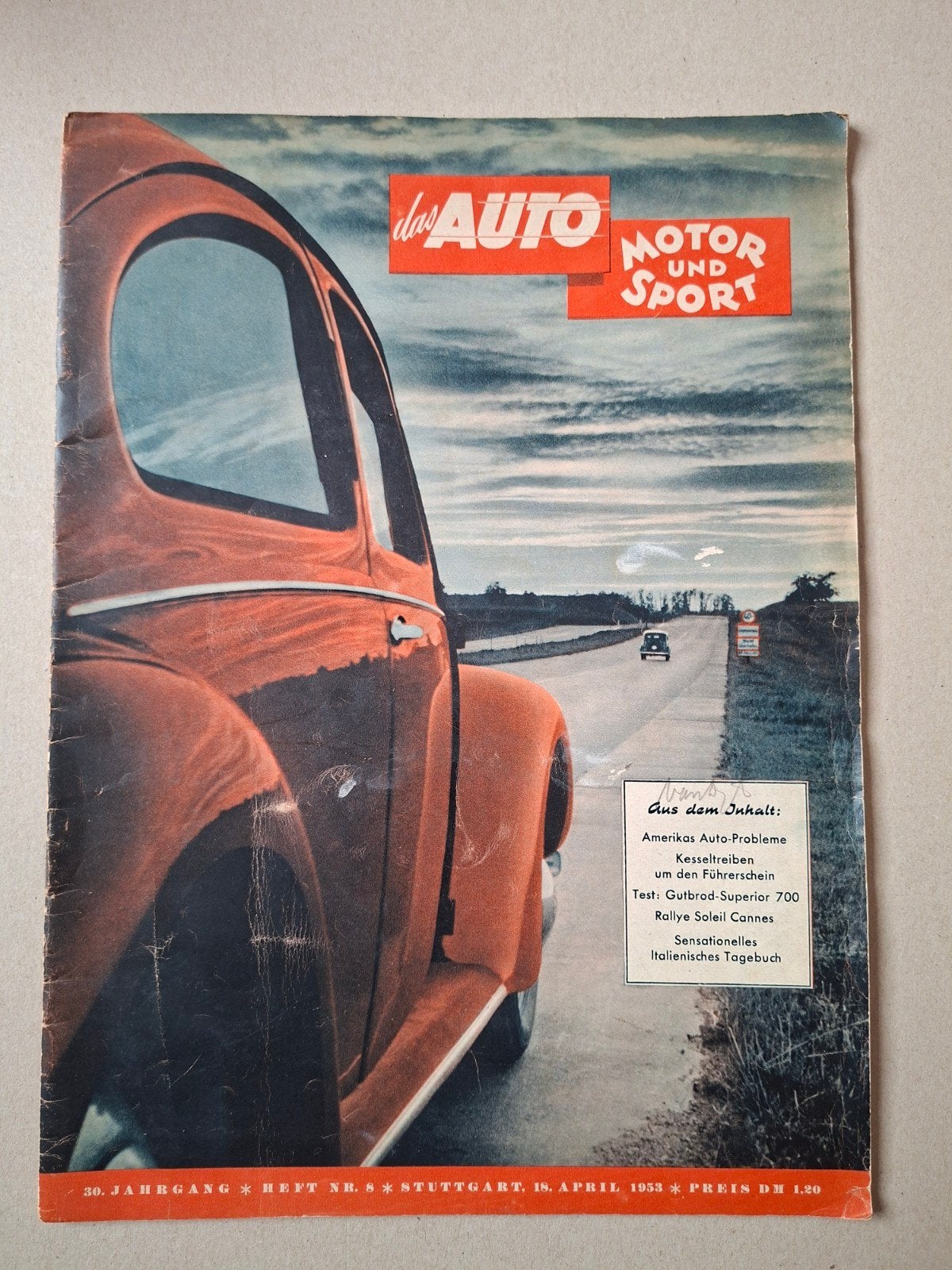 Das Auto Motor und Sport - April 1953, Ophalen of Verzenden, Gelezen, Algemeen, Diverse auteurs