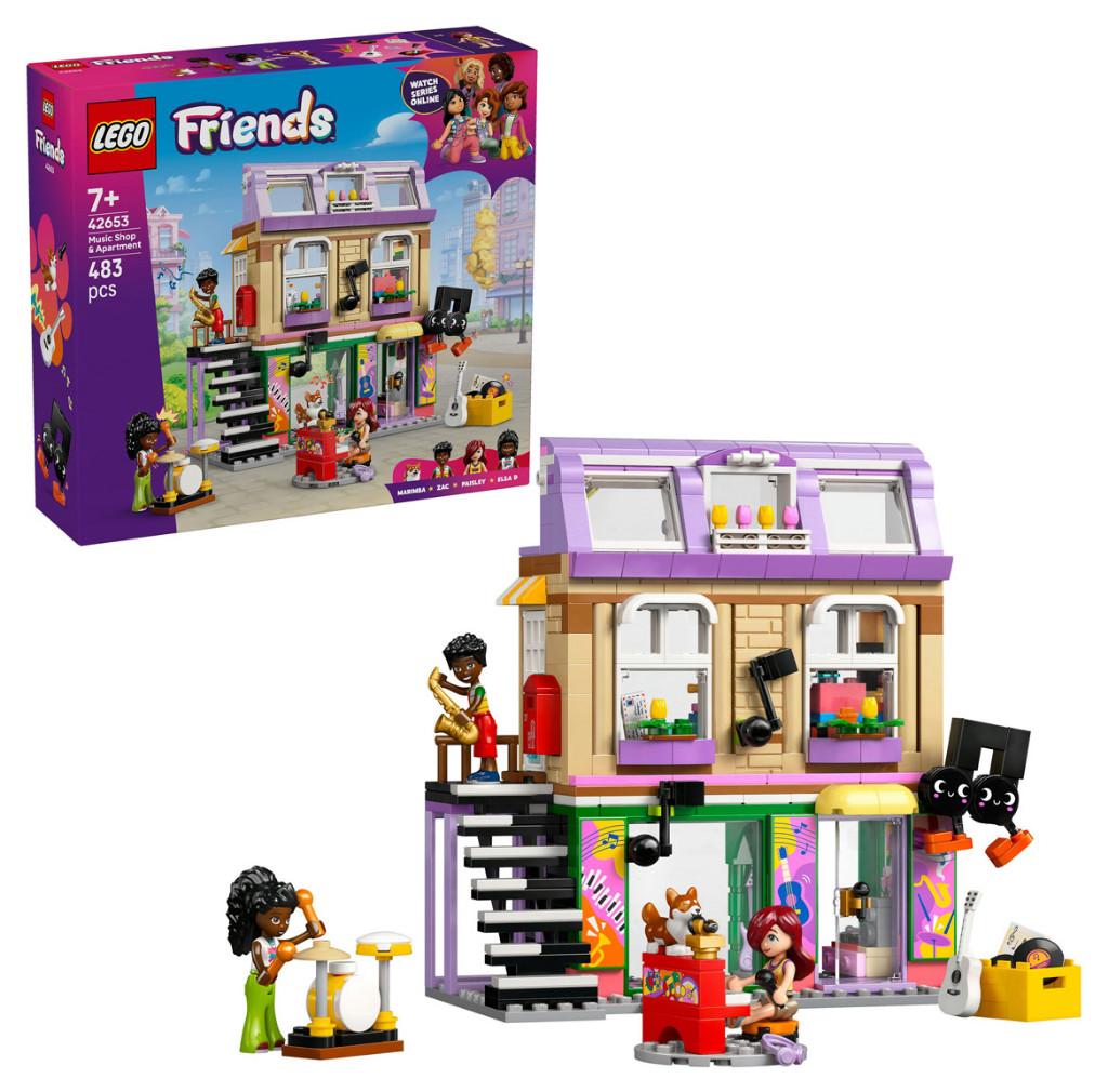 LEGO Friends 42653 Muziekwinkel en Appartement 483 delig, Lego, Nieuw, Friends, Ophalen of Verzenden