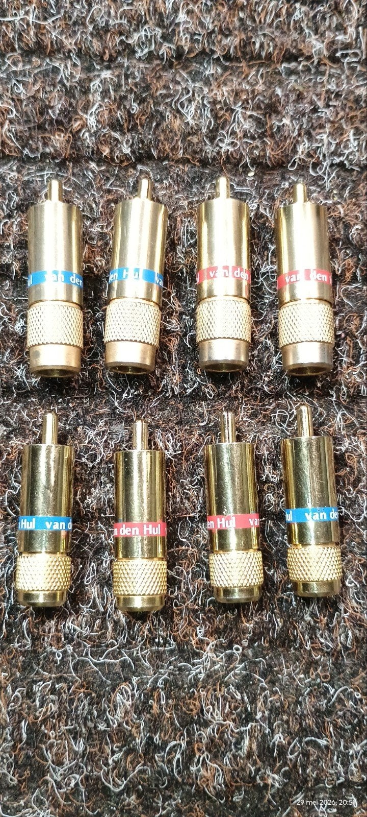 Van den Hul RCA Connectoren - 8 stuks, Audio, Tv en Foto, Audiokabels en Televisiekabels, Ophalen of Verzenden, Gebruikt, Interlink-kabel