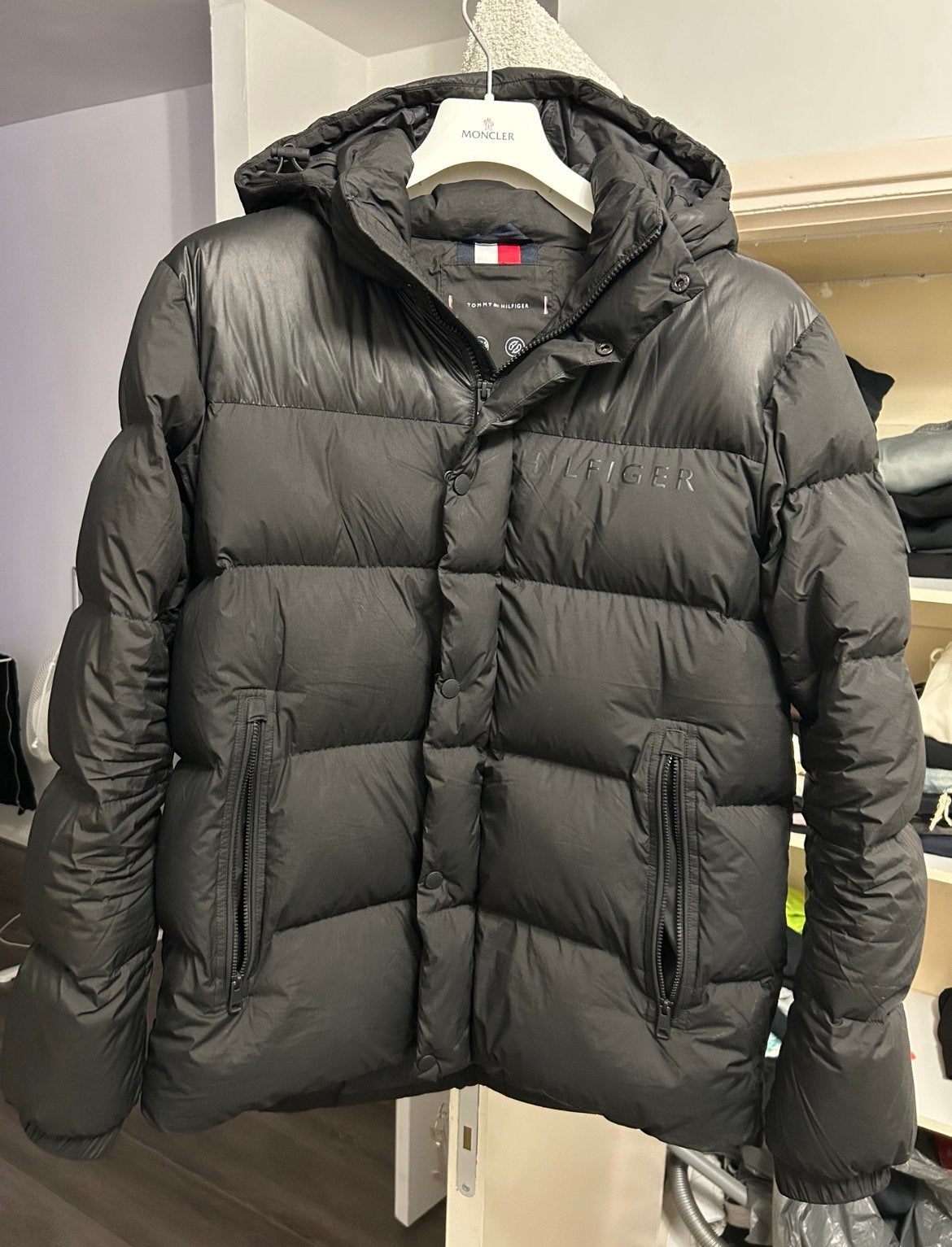 Tommy hilfiger jas Maat M, Kleding | Heren, Ophalen of Verzenden, Zo goed als nieuw, Maat 48/50 (M), Zwart