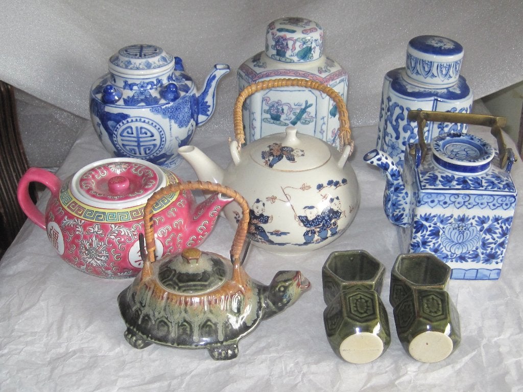 Collectie Chinese theepotten en theebussen, Antiek en Kunst, Ophalen
