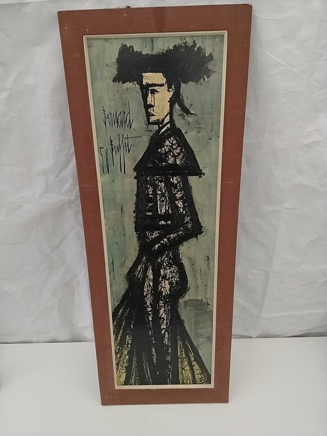 Vintage print van Bernard Buffet - Stiervechter, Antiek en Kunst, Figuren, Papier/karton, Ophalen of Verzenden, Ingelijst