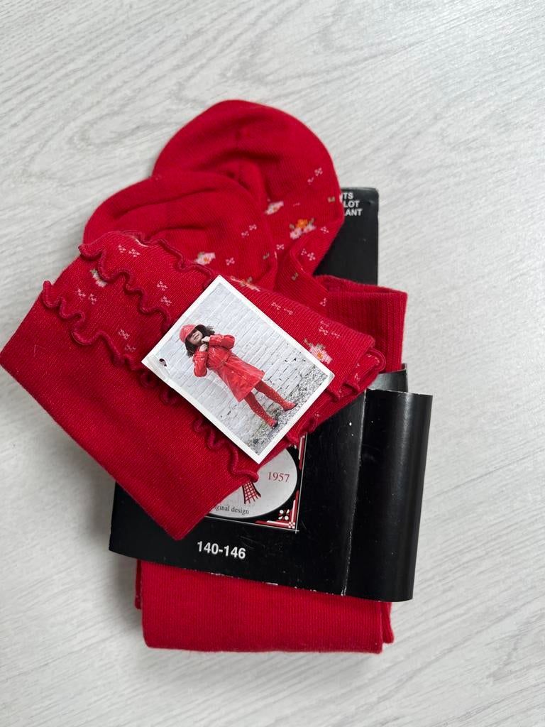 Bonnie Doon maillot rood met bloemetjes maat 140-146, Ophalen of Verzenden, Nieuw, Meisje