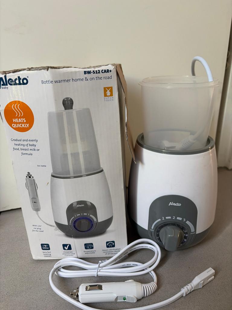 Alecto BW-512 CAR+ Flessenwarmer Thuis & Onderweg, Ophalen of Verzenden, Zo goed als nieuw, Flessen- of potjesverwarmer