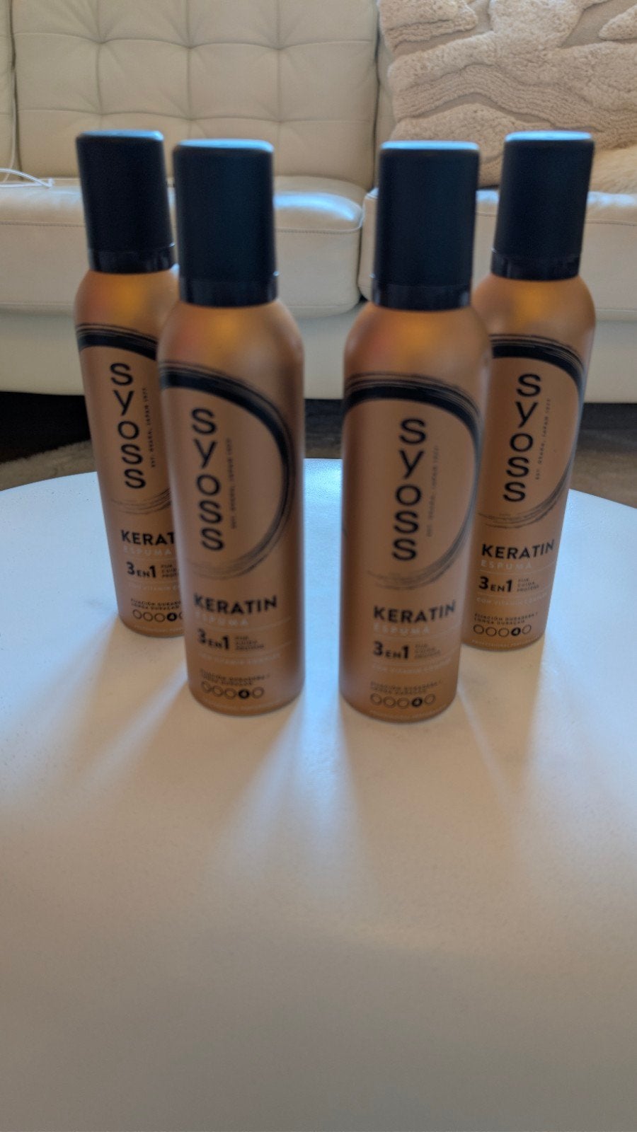 Syoss keratine mousse, Ophalen of Verzenden, Nieuw, Gel, Wax, Haarlak of Mousse