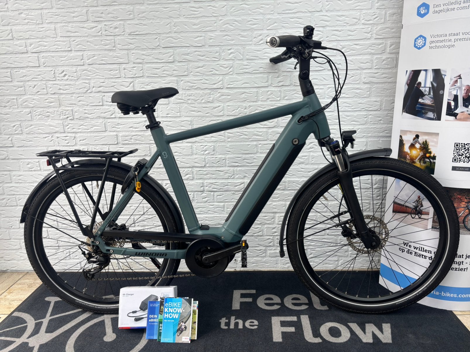 Winora Sinus 9 625Wh Bosch Performance Line, Fietsen en Brommers, Elektrische fietsen, Zo goed als nieuw, 59 cm of meer, 50 km per accu of meer