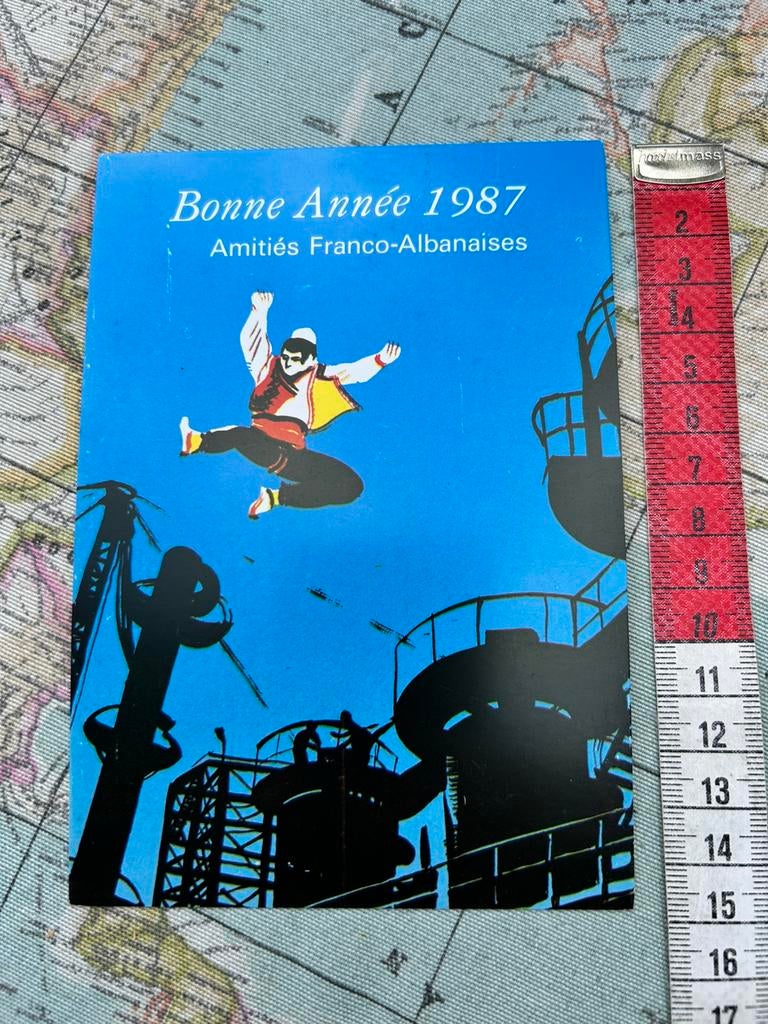 2293. Oude kaart Bonne Annee 1987, Ophalen of Verzenden, Ongelopen