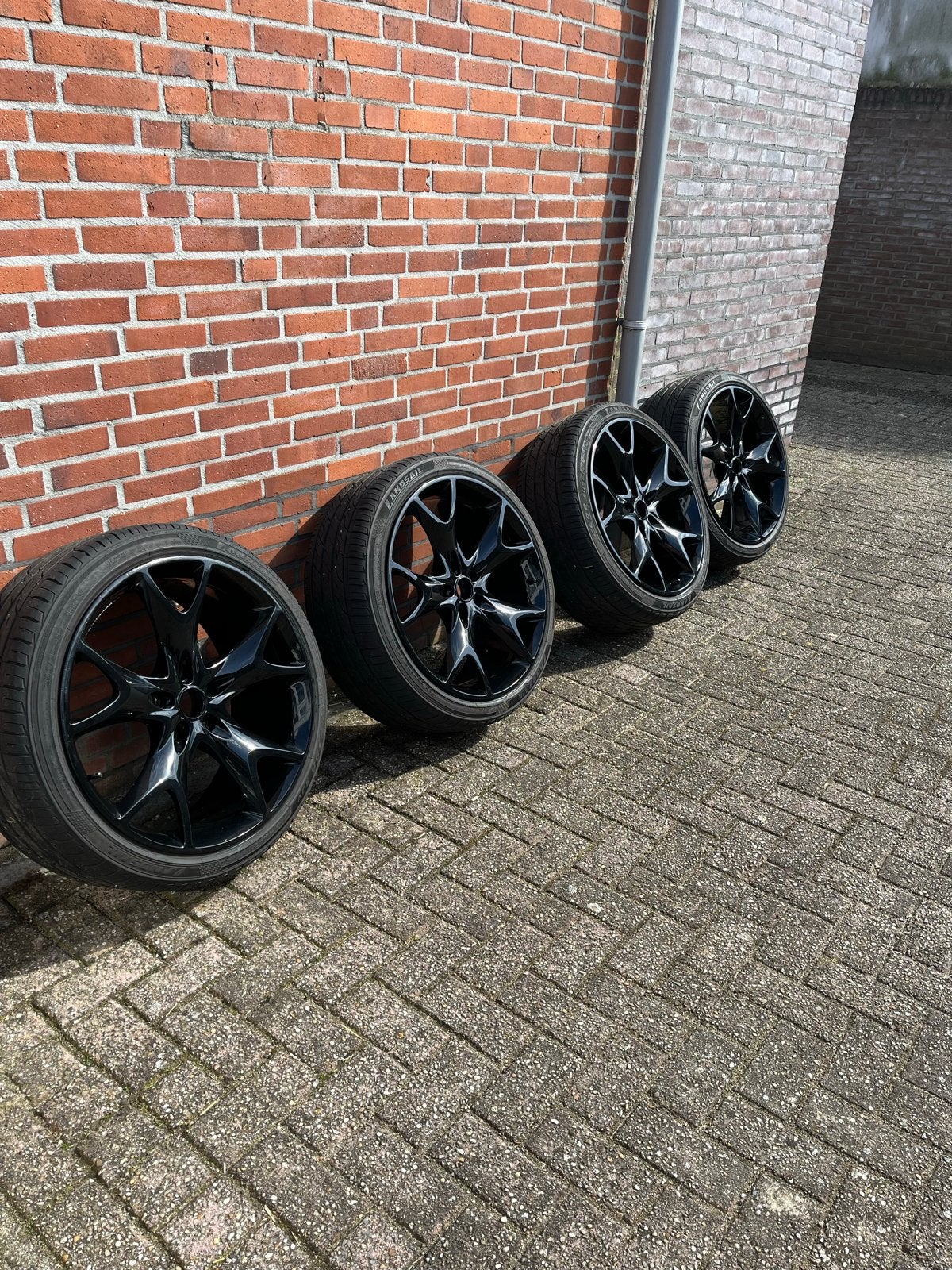 22 inch Landsail banden met zwarte velgen 5x130, Auto-onderdelen, Banden en Velgen, Ophalen, Gebruikt, 265 mm, Banden en Velgen
