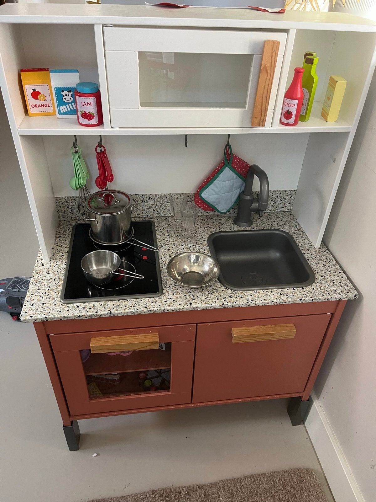 Houten speelkeuken met accessoires compleet, Ophalen, Gebruikt, Hout, Speelkeuken