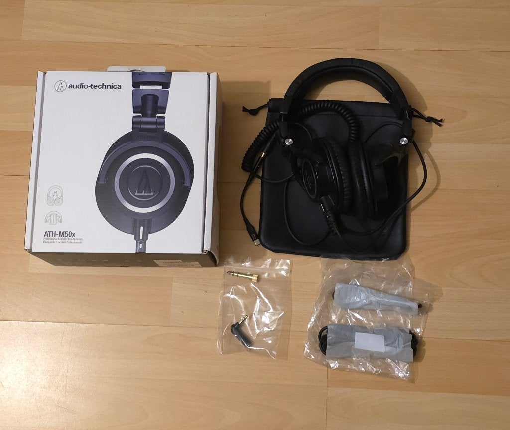 AUDIO TECHNICA, ATH-M50X ZWART ZGAN € 90, Audio, Tv en Foto, Koptelefoons, Overige merken, Zo goed als nieuw, Zwart, Studio / DJ